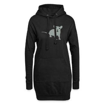 Rat - Sweat-shirt à capuche long Femme - noir - Devant