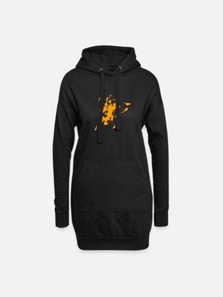 color spot - Hoodie Dress - black