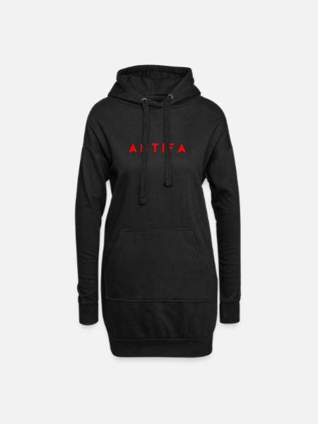 Antifa - Hoodie-Kleid - Schwarz