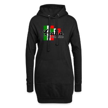 Italia Italien italienisch Urlaub Ferien Geschenk - Hoodie-Kleid - Schwarz - Vorne