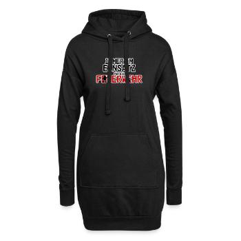 Feuerwehr Feuerwehrmann Spruch Geschenk Beruf - Hoodie-Kleid - Schwarz - Vorne