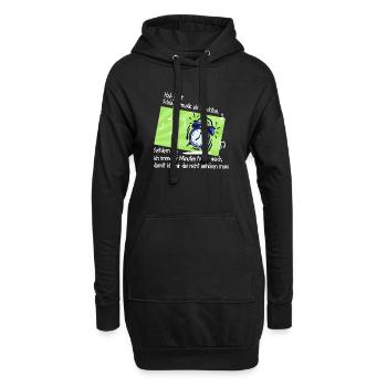 Schlagerfan Schlagerfan Schlager réveil disant - Sweat-shirt à capuche long Femme - noir - Devant