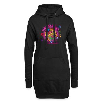 Schlager Fan Schlagermusik Musik Jukebox Statement - Hoodie-Kleid - Schwarz - Vorne