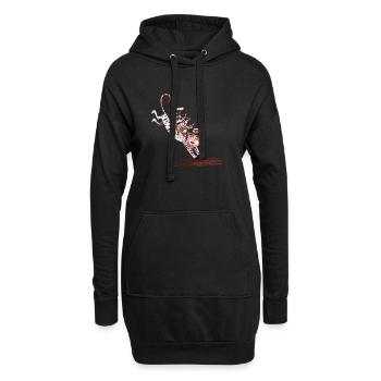 Cat Caravan avec Pop Band - Sweat-shirt à capuche long Femme - noir - Devant