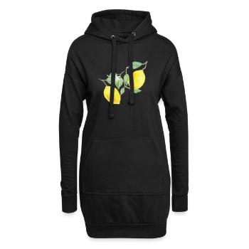 Zitronen - Hoodie-Kleid - Schwarz - Vorne