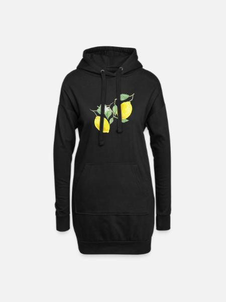 Lemons - Hoodie Dress - black