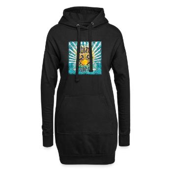 Ibiza Spirit Sonnenkunst Design - Hoodie-Kleid - Schwarz - Vorne