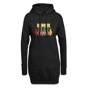 Reggae Ist Meine Musik - Hoodie-Kleid - Schwarz - Vorne