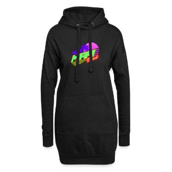 Miami Beach Sunset - Hoodie-Kleid - Schwarz - Vorne