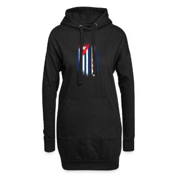 Kuba Flagge / Cuba Geschenk Karibik Havanna - Hoodie-Kleid - Schwarz - Vorne
