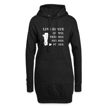 Line Dance ist wie Träumen mit den Füßen - Hoodie-Kleid - Schwarz - Vorne