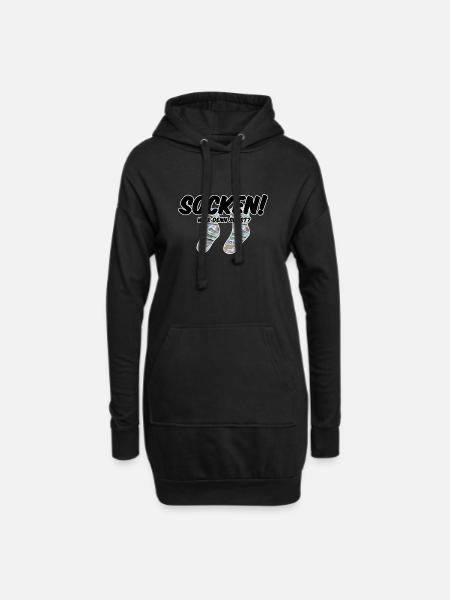 Socken! Was denn sonst? - Hoodie-Kleid - Schwarz