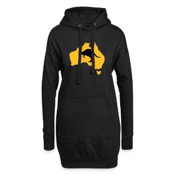 Australie - Sweat-shirt à capuche long Femme - noir - Devant