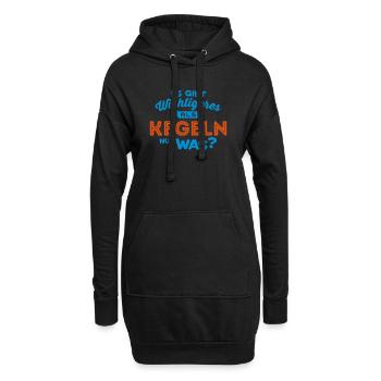 kegeln kegelclub spruch - Hoodie-Kleid - Schwarz - Vorne