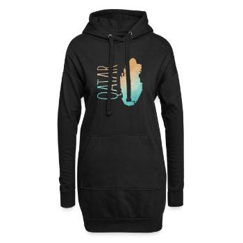 Qatar - Hoodie-Kleid - Schwarz - Vorne