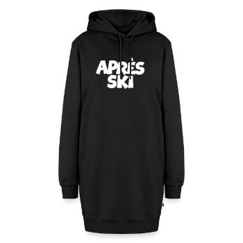 Après-Ski Wintersport - Hoodie-Kleid - Schwarz - Vorne