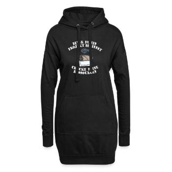 Projektmanager Organisation Projekt Lustig Sprüche - Hoodie-Kleid - Schwarz - Vorne
