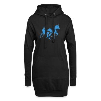 Trabrennen traber - Hoodie-Kleid - Schwarz - Vorne