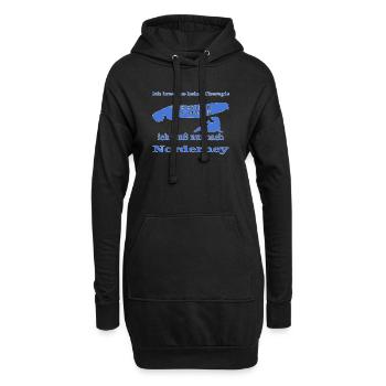 Norderney Insel Urlaub - Hoodie-Kleid - Schwarz - Vorne