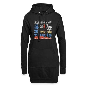 Egmond aan Zee Holland - Hoodie-Kleid - Schwarz - Vorne