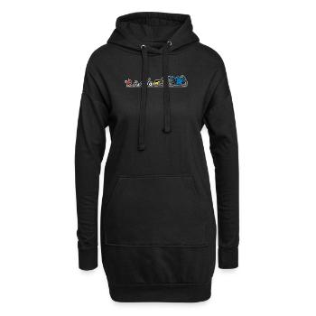 Biker Evolution Motorrad Entwicklung Fortschritt - Hoodie-Kleid - Schwarz - Vorne