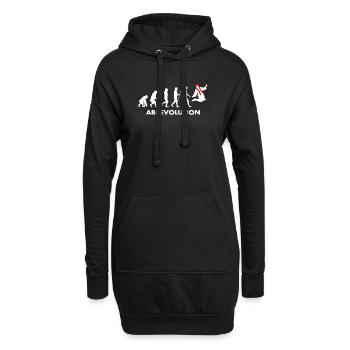 Abitur Abiturient Schulabschluss Evolution Abi - Hoodie-Kleid - Schwarz - Vorne
