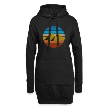 Egypte pyramide rétro idée cadeau vintage Le Caire - Sweat-shirt à capuche long Femme - noir - Devant