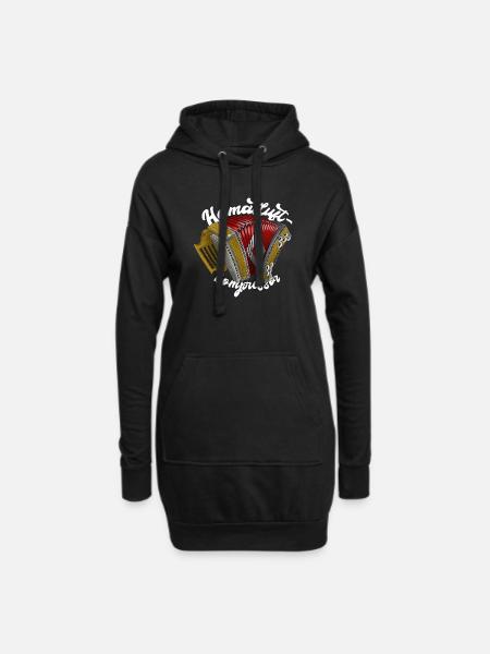 Heimatluftkompressor // hell | ZiachON! - Hoodie-Kleid - Schwarz