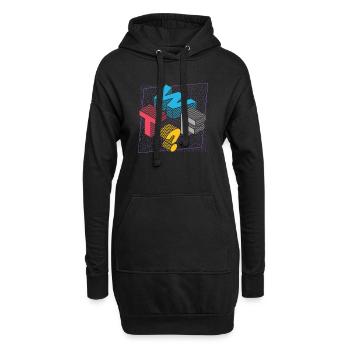 Ce que le FUCK WTF - Sweat-shirt à capuche long Femme - noir - Devant