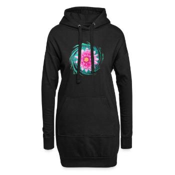 Leuchtender Lotus - Sonja Ariel von Staden - Hoodie-Kleid - Schwarz - Vorne