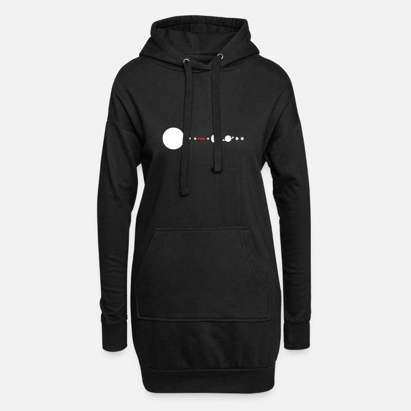 Tesla in Space Solar System SpaceX - Hoodie-Kleid - Schwarz