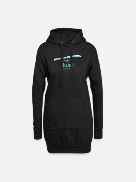 Juist | Design-Landkarte - Hoodie-Kleid - Schwarz