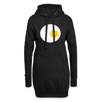 oeuf au plat, oeuf, oeufs, t-shirt, tablier costume - Sweat-shirt à capuche long Femme - noir - Devant