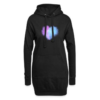 Nuages en forme de cœur - Sweat-shirt à capuche long Femme - noir - Devant