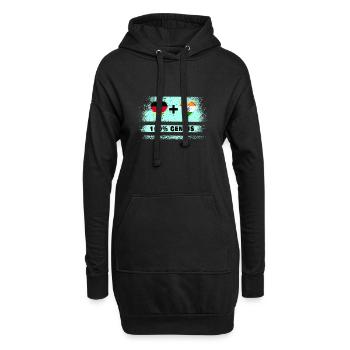 Allemagne et Inde 100% génial / cadeau - Sweat-shirt à capuche long Femme - noir - Devant