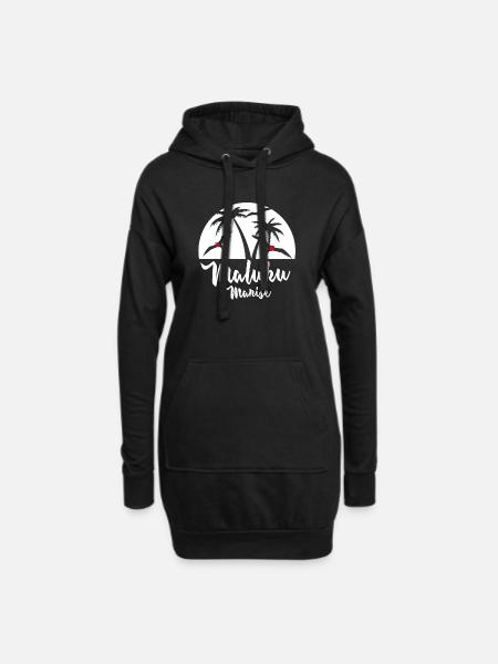 Maluku manise - Hoodie Dress - black