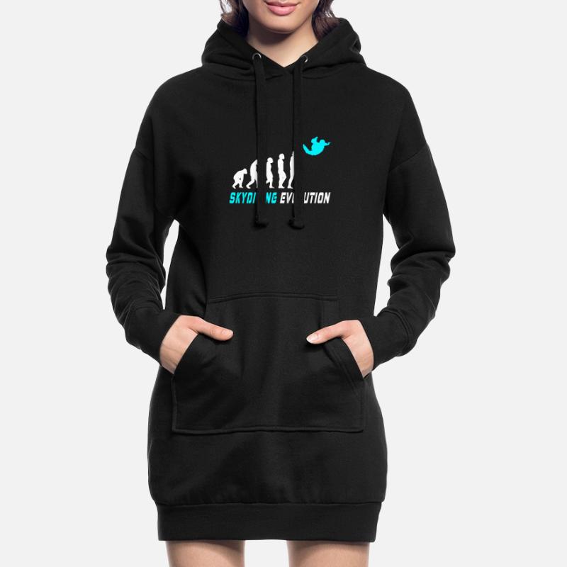 Conception d'évolution de parachute / idée cadeau Sweat-shirt à capuche long Femme
