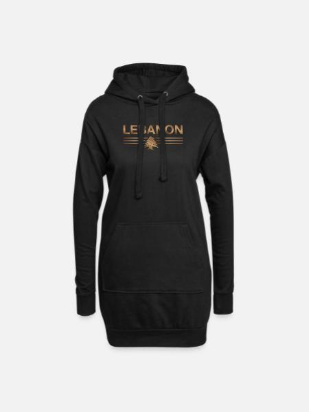 Liban Beyrouth Libanais Libanais Libanais LBN - Sweat-shirt à capuche long Femme - noir
