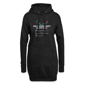 Docteur docteur drôle disant spécialiste médecin assistant - Sweat-shirt à capuche long Femme - noir - Devant