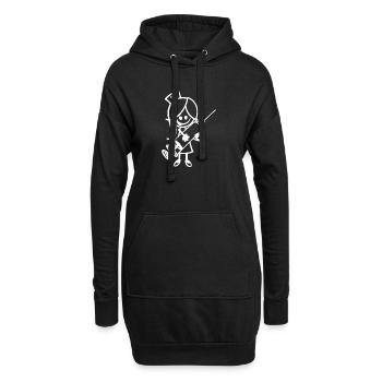 Infirmière infirmière paramédicale profession sociale - Sweat-shirt à capuche long Femme - noir - Devant