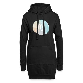 Jungfrau-Glyphe in Pastell-Aquarell - Hoodie-Kleid - Schwarz - Vorne