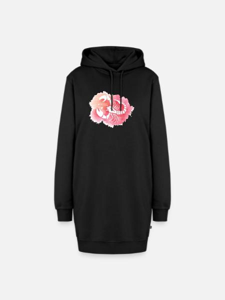Aquarell Skorpion-Skelett-Burst - Hoodie-Kleid - Schwarz