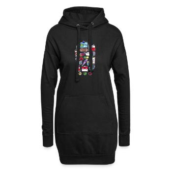 Infirmière soignante infirmière soignante - Sweat-shirt à capuche long Femme - noir - Devant