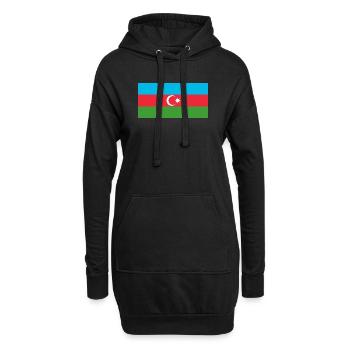 Autocollant drapeau de l'Azerbaïdjan Aufkleber Azerbaïdjan - Sweat-shirt à capuche long Femme - noir - Devant