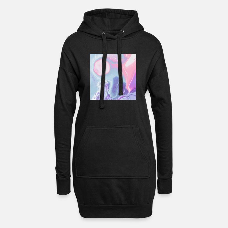 buntes Texturdesign des Mauspads - Hoodie-Kleid - Schwarz