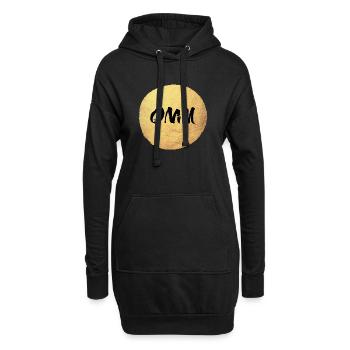 Cercle de Yoga Or om Méditation Inde Soleil Relax - Sweat-shirt à capuche long Femme - noir - Devant