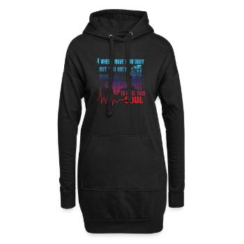 Boxer Motor Motorrad bewegt Seele Motorradfahrer - Hoodie-Kleid - Schwarz - Vorne