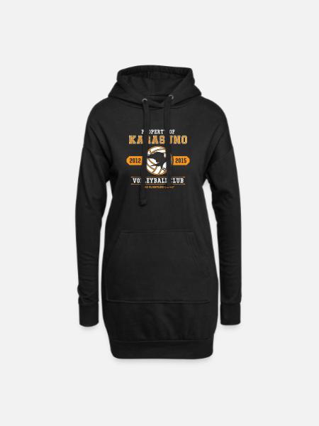 Karasuno-Volleyballclub - Hoodie-Kleid - Schwarz