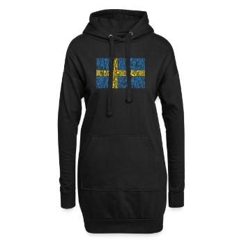 Drapeau de la Suède - Sweat-shirt à capuche long Femme - noir - Devant