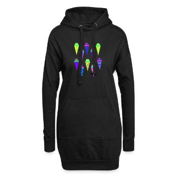 Schultüte Zuckertüte Kita Vorschule Schulbeginn - Hoodie-Kleid - Schwarz - Vorne